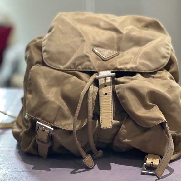 Prada sand Nylon Backpack - Picture 2 of 16
